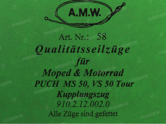 Bowdenzug Puch MS50 / VS50 Tour Kupplungzug A.M.W.